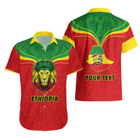 Personalised Ethiopia Hawaiian Shirt Lion Of Judah Flag Style Special Version - Wonder Print Shop
