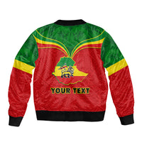 Personalised Ethiopia Sleeve Zip Bomber Jacket Lion Of Judah Flag Style Special Version - Wonder Print Shop