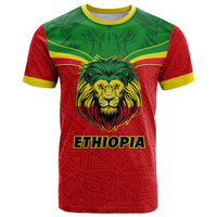 Personalised Ethiopia T Shirt Lion Of Judah Flag Style Special Version - Wonder Print Shop