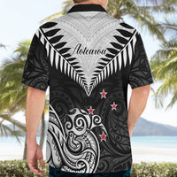 New Zealand Hawaiian Shirt Aotearoa Maori Kiwi Black Fern - Wonder Print Shop