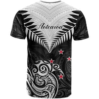 New Zealand T Shirt Aotearoa Maori Kiwi Black Fern - Wonder Print Shop