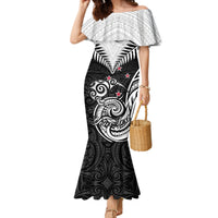 Personalised New Zealand Mermaid Dress Aotearoa Maori Kiwi Black Fern - Wonder Print Shop