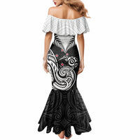 Personalised New Zealand Mermaid Dress Aotearoa Maori Kiwi Black Fern - Wonder Print Shop