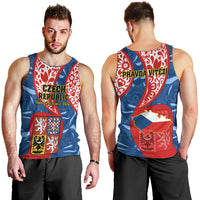 Czech Republic Independence Day Men Tank Top Czechia Coat Of Arms Embroidery Motif - Wonder Print Shop