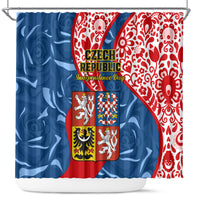 czech-republic-independence-day-shower-curtain-czechia-coat-of-arms-embroidery-motif