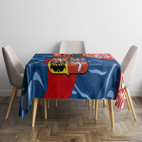 Czech Republic Independence Day Tablecloth Czechia Coat Of Arms Embroidery Motif - Wonder Print Shop