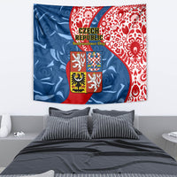Czech Republic Independence Day Tapestry Czechia Coat Of Arms Embroidery Motif - Wonder Print Shop