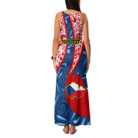Personalised Czech Republic Independence Day Family Matching Tank Maxi Dress and Hawaiian Shirt Czechia Coat Of Arms Embroidery Motif - Wonder Print Shop