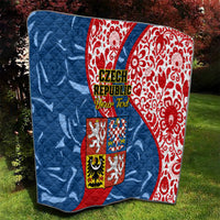 Personalised Czech Republic Independence Day Quilt Czechia Coat Of Arms Embroidery Motif - Wonder Print Shop