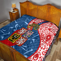 Personalised Czech Republic Independence Day Quilt Czechia Coat Of Arms Embroidery Motif - Wonder Print Shop