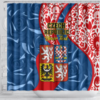 personalised-czech-republic-independence-day-shower-curtain-czechia-coat-of-arms-embroidery-motif