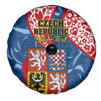 Personalised Czech Republic Independence Day Spare Tire Cover Czechia Coat Of Arms Embroidery Motif - Wonder Print Shop