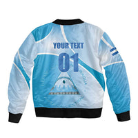 Custom Nicaragua Football Bomber Jacket Vamos Los Pinoleros
