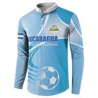Custom Nicaragua Football Button Sweatshirt Vamos Los Pinoleros