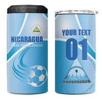 Custom Nicaragua Football 4 in 1 Can Cooler Tumbler Vamos Los Pinoleros