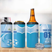 Custom Nicaragua Football 4 in 1 Can Cooler Tumbler Vamos Los Pinoleros