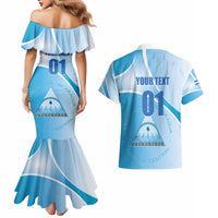 Custom Nicaragua Football Couples Matching Mermaid Dress and Hawaiian Shirt Vamos Los Pinoleros