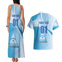 Custom Nicaragua Football Couples Matching Tank Maxi Dress and Hawaiian Shirt Vamos Los Pinoleros