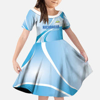 Custom Nicaragua Football Family Matching Off Shoulder Maxi Dress and Hawaiian Shirt Vamos Los Pinoleros