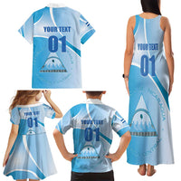 Custom Nicaragua Football Family Matching Tank Maxi Dress and Hawaiian Shirt Vamos Los Pinoleros