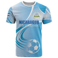 Custom Nicaragua Football T Shirt Vamos Los Pinoleros