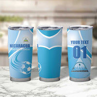 Custom Nicaragua Football Tumbler Cup Vamos Los Pinoleros
