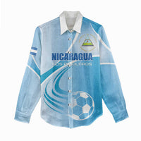 Custom Nicaragua Football Women Casual Shirt Vamos Los Pinoleros