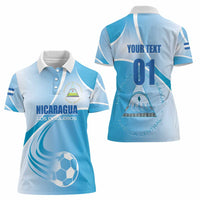 Custom Nicaragua Football Women Polo Shirt Vamos Los Pinoleros