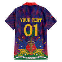 Custom Haiti Football Family Matching Puletasi and Hawaiian Shirt Come On Les Grenadiers