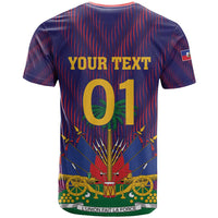Custom Haiti Football T Shirt Come On Les Grenadiers