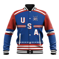 Custom Hockey 2026 USA Blue Baseball Jacket United States Go Champions