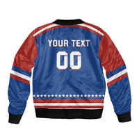 Custom Hockey 2026 USA Blue Bomber Jacket United States Go Champions