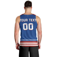 Custom Hockey 2026 USA Blue Men Tank Top United States Go Champions