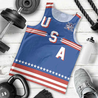 Custom Hockey 2026 USA Blue Men Tank Top United States Go Champions