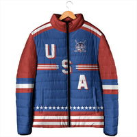 Custom Hockey 2026 USA Blue Padded Jacket United States Go Champions