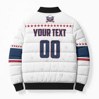 Custom Ball Hockey 2026 USA Bomber Puffer Jacket US Team Go Champions
