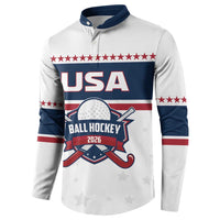 Custom Ball Hockey 2026 USA Button Sweatshirt US Team Go Champions