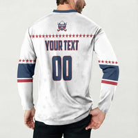 Custom Ball Hockey 2026 USA Button Sweatshirt US Team Go Champions