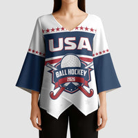 Custom Ball Hockey 2026 USA Kimono Sleeve Blouse US Team Go Champions