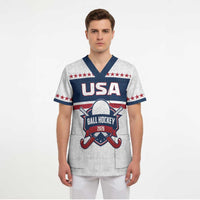 Custom Ball Hockey 2026 USA Scrub Top US Team Go Champions