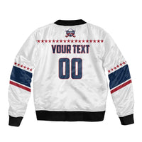 Custom Ball Hockey 2026 USA Sleeve Zip Bomber Jacket US Team Go Champions