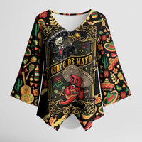 Mexico Cinco de Mayo Kimono Sleeve Blouse Fiesta and then Siesta