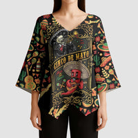 Mexico Cinco de Mayo Kimono Sleeve Blouse Fiesta and then Siesta