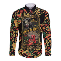 Mexico Cinco de Mayo Long Sleeve Button Shirt Fiesta and then Siesta
