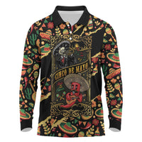 Mexico Cinco de Mayo Long Sleeve Polo Shirt Fiesta and then Siesta