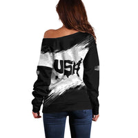 American 1776-2026 Off Shoulder Sweater USA 250th Anniversary