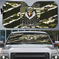 USA 250th Anniversary Auto Sun Shade Eagle Camouflage Zipper Stylized