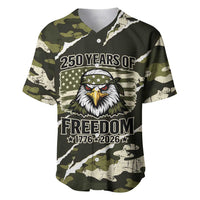 Personalized USA 250th Anniversary Baseball Jersey Eagle Camouflage Zipper Stylized