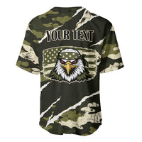 Personalized USA 250th Anniversary Baseball Jersey Eagle Camouflage Zipper Stylized