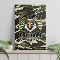 USA 250th Anniversary Canvas Wall Art Eagle Camouflage Zipper Stylized